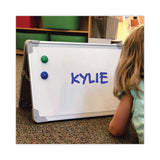 Dual-sided Desktop Dry Erase Board, 18 X 12, White Surface, Silver Aluminum Frame