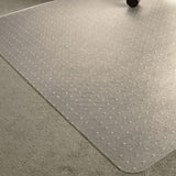 Ecotex Marlon Bioplus Rectangular Polycarbonate Chair Mat For Low/medium Pile Carpets, Rectangular, 29 X 47, Clear