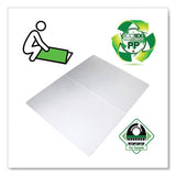 Ecotex Polypropylene Rectangular Foldable Chair Mat For Carpets, 46 X 57, Translucent