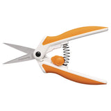 Micro-tip Easy Action Scissors, 6.1" Long, 1.75” Cut Length, Orange/white Handle