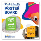 Premium Coated Poster Board, 11 X 14, Assorted Neon Colors, 5/pack