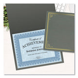 Certificate/document Cover, 9.75" X 12.5", Gray With Gold Foil, 5/pack