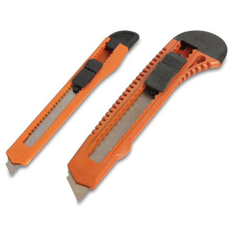 Snap-off Utility Knife Set, 9 Mm Knife, 18 Mm Knife, Orange/black