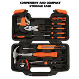 Homeowner's 39-piece Tool Set, 12.38" X 3" X 7.25" Carry Case