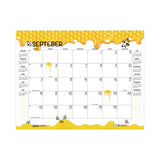 Recycled Honeycomb Desk Pad Calendar, 22 X 17, White/multicolor Sheets, Brown Corners, 12-month (aug To July): 2023 To 2024