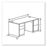 10500 Series Double Pedestal Desk With Full Pedestals, 60" X 30" X 29.5", Mahogany