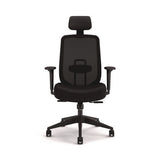 Altern Mesh Back Task Chair, 17.95 To 21.1 Seat Height, Black Seat, Black Back, Black Base