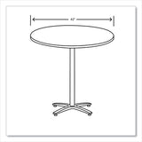 Between Round Table Top, 42" Diameter, Silver Mesh