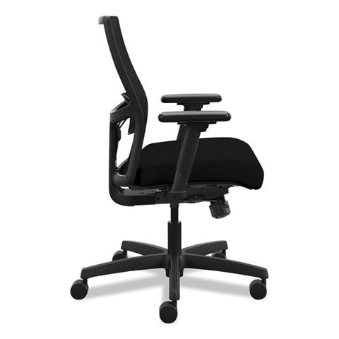 Ignition 2.0 4-way Stretch Low-back Mesh Task Chair, Supports Up To 300 Lb, 16.75" To 21.25" Seat Height, Black