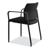 Accommodate Series Guest Chair With Fixed Arms, 23.25" X 22.25" X 32", Black Seat, Black Back, Charblack Base, 2/carton