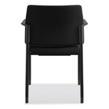 Accommodate Series Guest Chair With Fixed Arms, 23.25" X 22.25" X 32", Black Seat, Black Back, Charblack Base, 2/carton