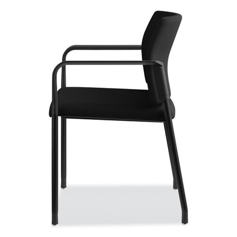 Accommodate Series Guest Chair With Fixed Arms, 23.25" X 22.25" X 32", Black Seat, Black Back, Charblack Base, 2/carton