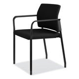 Accommodate Series Guest Chair With Fixed Arms, 23.25" X 22.25" X 32", Black Seat, Black Back, Charblack Base, 2/carton