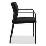 Accommodate Series Guest Chair With Fixed Arms, 23.25" X 22.25" X 32", Black Seat, Black Back, Charblack Base, 2/carton