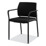 Accommodate Series Guest Chair With Fixed Arms, 23.25" X 22.25" X 32", Black Seat, Black Back, Charblack Base, 2/carton