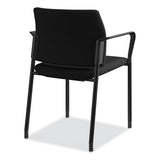 Accommodate Series Guest Chair With Fixed Arms, 23.25" X 22.25" X 32", Black Seat, Black Back, Charblack Base, 2/carton