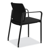 Accommodate Series Guest Chair With Fixed Arms, 23.25" X 22.25" X 32", Black Seat, Black Back, Charblack Base, 2/carton