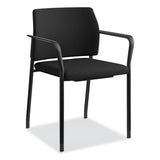 Accommodate Series Guest Chair With Fixed Arms, 23.25" X 22.25" X 32", Black Seat, Black Back, Charblack Base, 2/carton