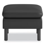 Parkwyn Series Ottoman, 23" X 23" X 17.5", Black