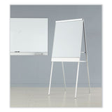 Polarity Height Adjustable Dry Erase Flipchart Easel, 30 X 20-31 X 50-74 Easel, 30 X 38 Board, White Surface, Silver Frame