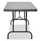 Indestructable Commercial Folding Table, Rectangular, 60" X 30" X 29", Charcoal Top, Charcoal Base/legs