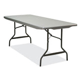 Indestructable Commercial Folding Table, Rectangular, 72" X 30" X 29", Charcoal Top, Charcoal Base/legs