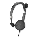 Ivr70001 Monaural Over The Head Headset, Black/silver