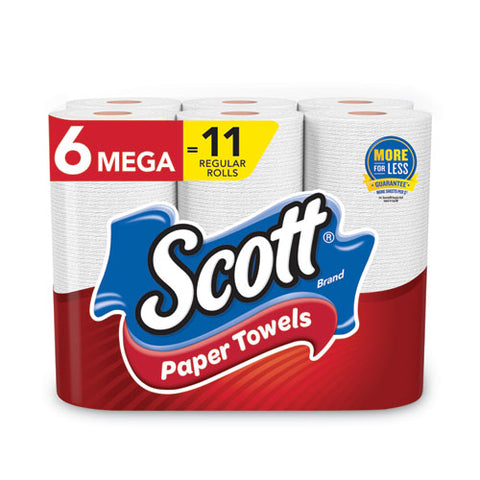 Choose-a-size Mega Kitchen Roll Paper Towels, 1-ply, 100/roll, 6 Rolls/pack, 4 Packs/carton