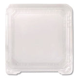 Pet Plastic Hinged Container, 9 X 9 X 3.6, Clear, Plastic, 100/pack, 2 Packs/carton