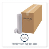 Hot Beverage Paper Cup Lids 10 Oz, Fits Flavia 10 Oz Paper Cup, White, 100/sleeve, 10 Sleeves/carton