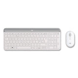 Mk470 Slim Wireless Keyboard And Mouse Combo, 2.4 Ghz/33 Ft Wireless Range, Off-white