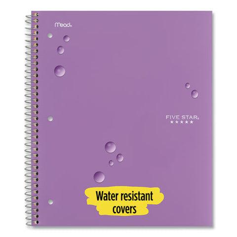 Wirebound Notebook With Two Pockets, 1-subject, Medium/college Rule, Assorted Cover Color, (100) 11 X 8.5 Sheets, 3/pack