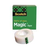 Magic Tape Refill, 1" Core, 0.75" X 36 Yds, Clear, 12/pack