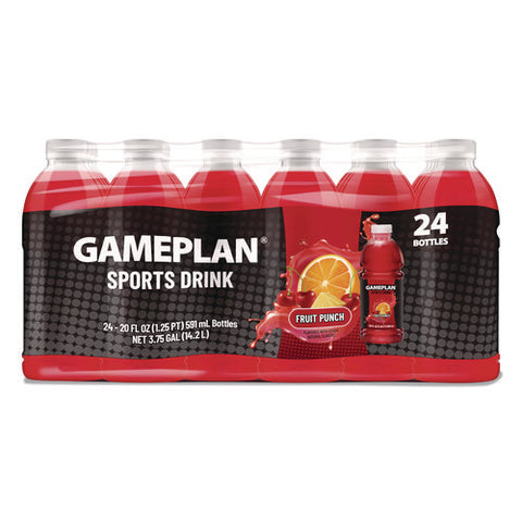 Gameplan Sports Drink, Fruit Punch, 20 Oz Bottle, 24/carton