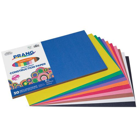 Sunworks Construction Paper, 50 Lb Text Weight, 12 X 18, Assorted Colors, 50 Sheets/pack, 25 Packs/carton