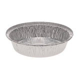 Aluminum Take-out Container, 24 Oz, 7" Diameter X 1.53"h, Silver, 250/carton