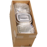 Classic Carry-out Container With Pet Dome Lid, 22 Oz, 8.2 X 6.2 X 1.3, Silver, 100/carton