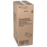 Conventional Foam Hinged Lid Container, Very Shallow, 9 X 6.5 X 1, White, 150/carton