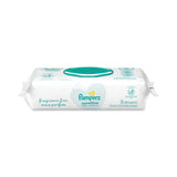 Sensitive Baby Wipes, 1-ply, 6.8 X 7, Unscented, White, 56/pack, 8 Packs/carton