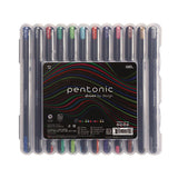 Pentonic Gel Stick Pen Set, (4) 0.6mm Fine Tip, (6) 0.7mm Fine Tip, (2) 1 Mm Medium Tip, Assorted Ink/barrel Colors, 12/pack