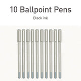 Pentonic Frost Pen, Stick, Fine 0.7 Mm, Black Ink, Pale Gray Barrel, 10/pack