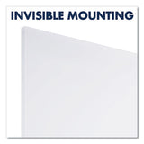 Invisamount Vertical Magnetic Glass Dry-erase Boards, 42 X 74, White Surface