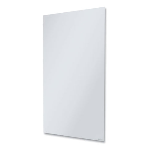 Invisamount Vertical Magnetic Glass Dry-erase Boards, 42 X 74, White Surface