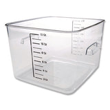 Square Storage Container, 12 Qt, 10.5 X 11.31 X 7.75, Clear, Plastic