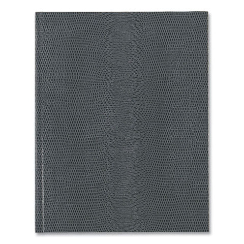 Executive Notebook With Ribbon Bookmark, 1 Subject, Medium/college Rule, Cool Gray Cover, (75) 10.75 X 8.5 Sheets