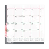 Monthly Desk Pad Calendar, 22 X 17, Pink/white Sheets, Black Binding, 12-month (jan To Dec): 2024