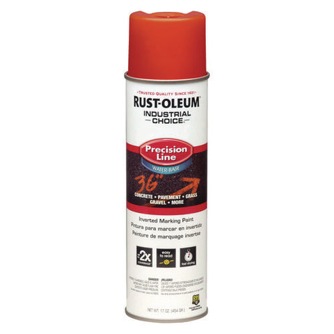 Industrial Choice Precision Line Marking Paint, Flat/matte Orange, 20 Oz Aerosol Can, 12/carton