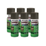 Camouflage Spray Paint, Flat Deep Forest Green, 12 Oz Aerosol Can, 6/carton