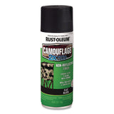 Camouflage Spray Paint, Flat Black, 12 Oz Aerosol Can, 6/carton