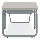 Alphabetter 2.0 Height-adjustable Student Desk With Pendulum Bar, 27.75" X 19.75" X 22" To 30", Pebble Gray